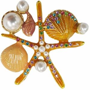 Aratta Multicolor Pin Seashell Brooch